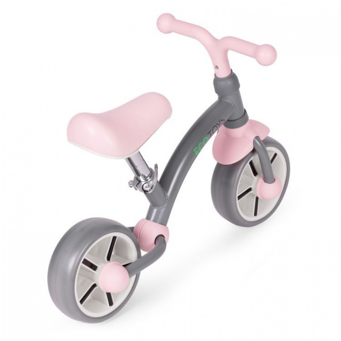 Bicicleta fara pedale pentru copii ecotoys lc-v1252 - gri-roz