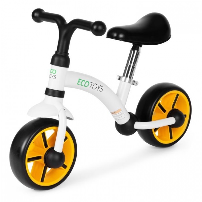 Bicicleta fara pedale pentru copii ecotoys lc-v1252 - negru-portocaliu