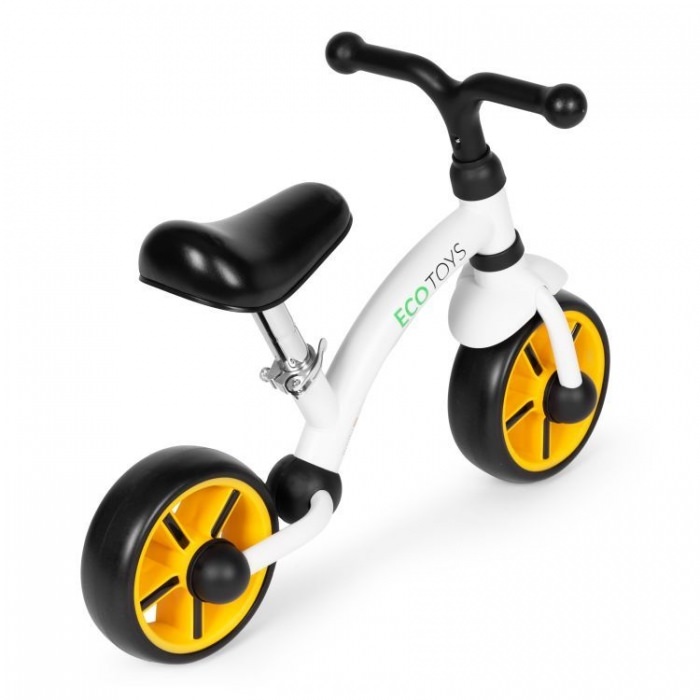 Bicicleta fara pedale pentru copii ecotoys lc-v1252 - negru-portocaliu