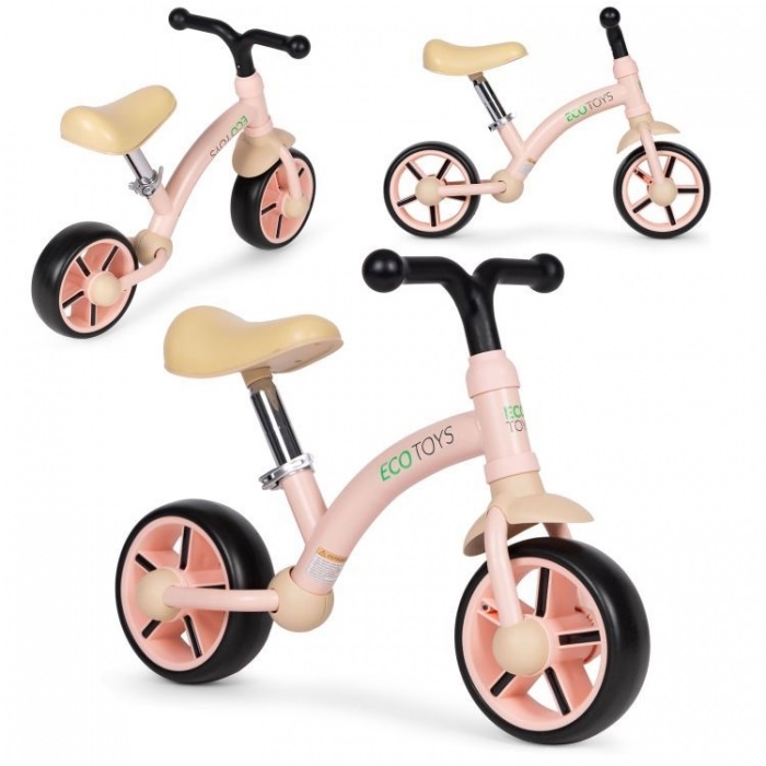 Bicicleta fara pedale pentru copii ecotoys lc-v1252 - roz