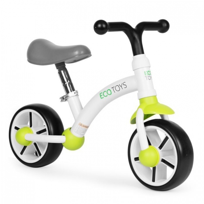 Bicicleta fara pedale pentru copii ecotoys lc-v1252 - verde-alb
