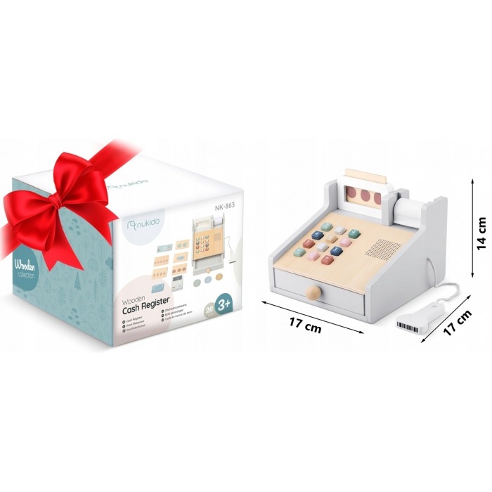 Casa de marcat din lemn pentru copii nukido nk-863