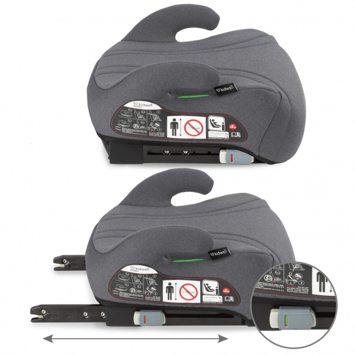 Inaltator auto cu isofix 125-150 cm kidwell bono gray