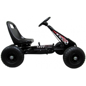 Kart cu pedale gokart, 3-7 ani, roti gonflabile, g1 r-sport - negru