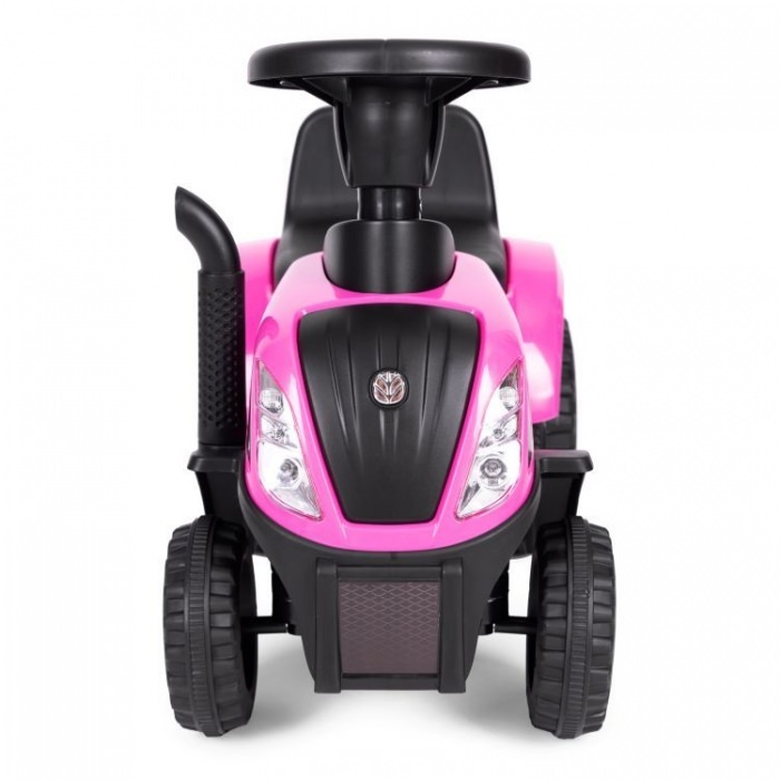 Tractor de impins new holland cu remorca pentru copii 658t - roz