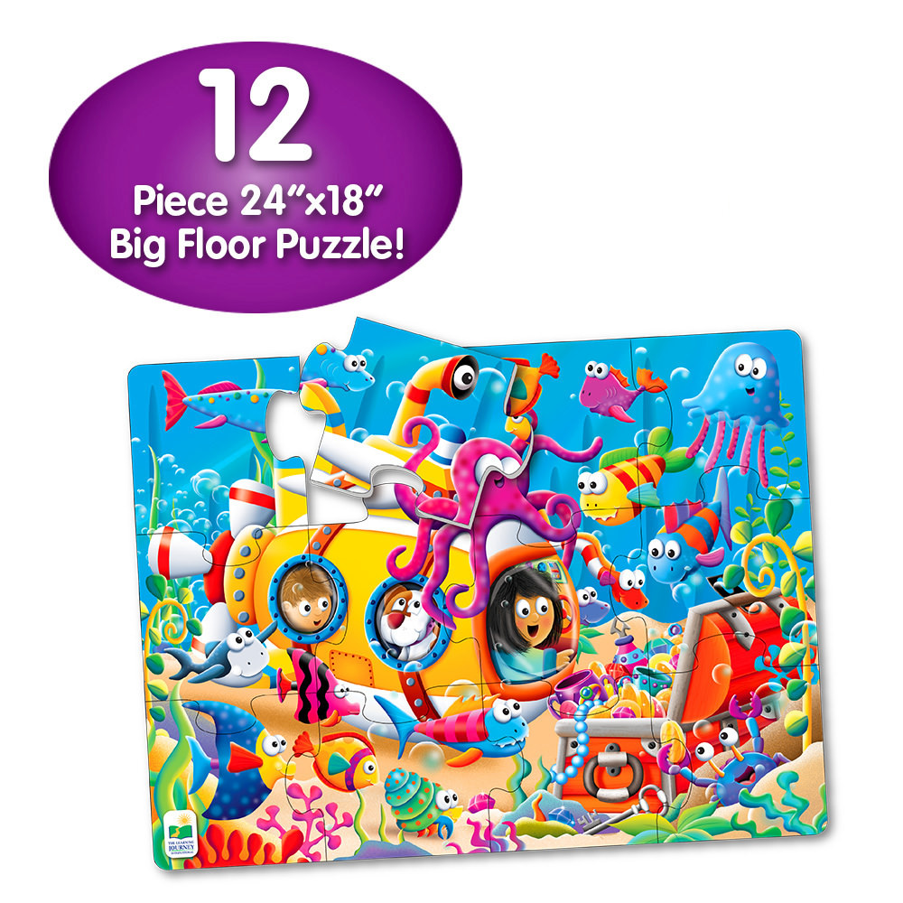 Primul meu puzzle de podea 12 piese - prietenii oceanului