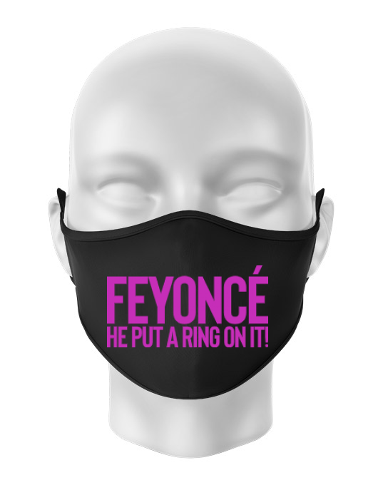 Masca personalizata reutilizabila feyonce negru