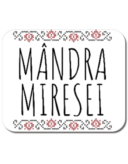 Mousepad personalizat mandra miresei alb