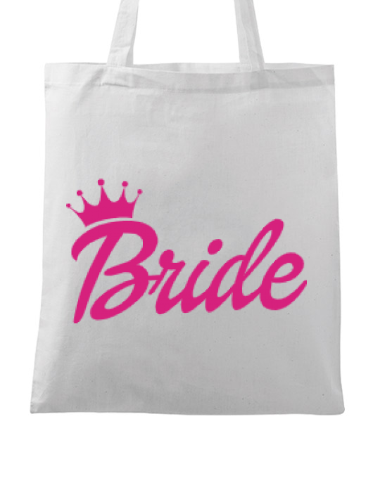 Sacosa personalizata mireasa barbie bride alb