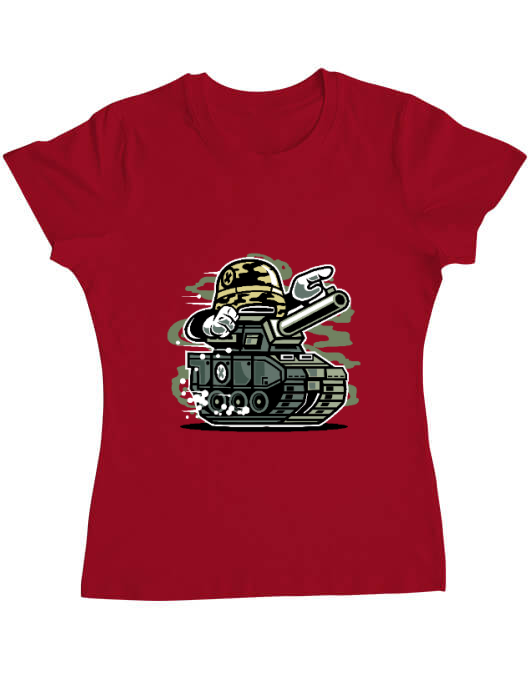 Tricou adler dama war tank rosu