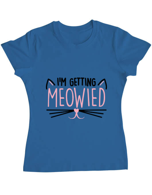 Tricou mireasa adler im getting meowied albastru azuriu