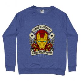 Bluza adler barbat genius billionaire albastru melanj