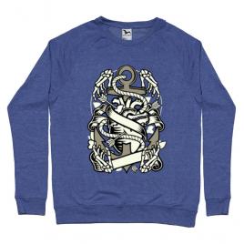 Bluza adler barbat heart and anchor albastru melanj