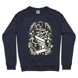 Bluza adler barbat heart and anchor denim inchis