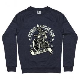 Bluza adler barbat lets ride bike denim inchis