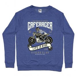 Bluza adler barbat speed of caferacer albastru melanj
