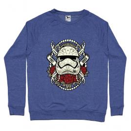 Bluza adler barbat sugar skull trooper albastru melanj