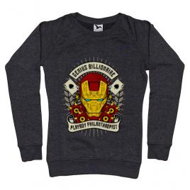 Bluza adler dama genius billionaire negru melanj