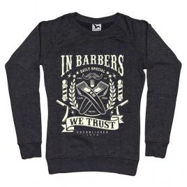 Bluza adler dama in barbers we trust negru melanj