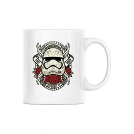 Cana personalizata sugar skull trooper alb