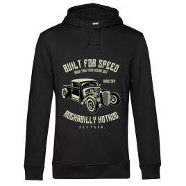 Hoodie barbat cu gluga built for speed negru