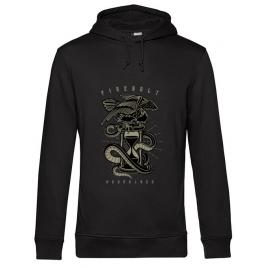 Hoodie barbat cu gluga hourglass negru