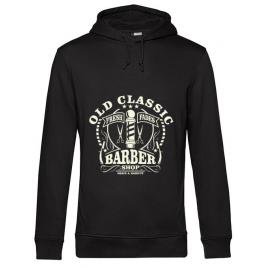 Hoodie barbat cu gluga old classic barber negru