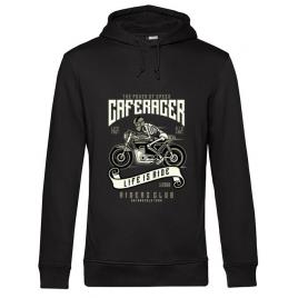 Hoodie barbat cu gluga speed of caferacer negru