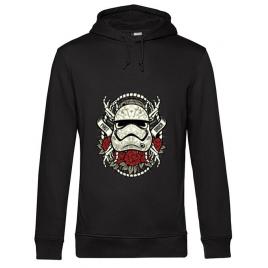 Hoodie barbat cu gluga sugar skull trooper negru