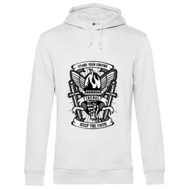 Hoodie barbat cu gluga torch alb