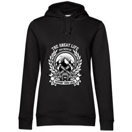 Hoodie dama cu gluga axe negru