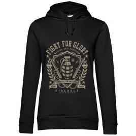 Hoodie dama cu gluga fight for glory negru
