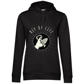 Hoodie dama cu gluga key of life negru