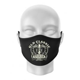 Masca personalizata reutilizabila old classic barber negru