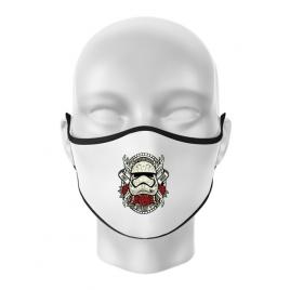 Masca personalizata reutilizabila sugar skull trooper alb