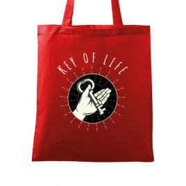 Sacosa din panza key of life rosu