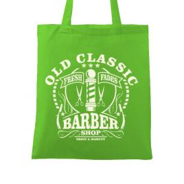 Sacosa din panza old classic barber verde mar