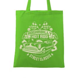 Sacosa din panza rockabilly hotrod verde mar