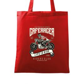 Sacosa din panza speed of caferacer rosu