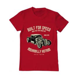 Tricou adler barbat built for speed rosu
