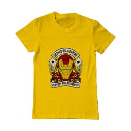 Tricou adler barbat genius billionaire galben