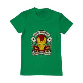 Tricou adler barbat genius billionaire verde mediu