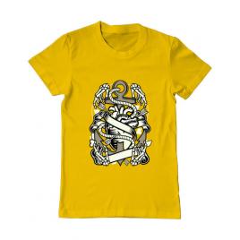 Tricou adler barbat heart and anchor galben