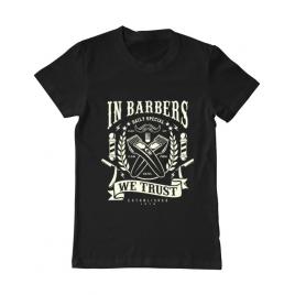 Tricou adler barbat in barbers we trust negru