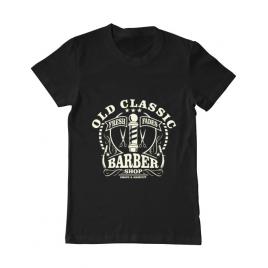Tricou adler barbat old classic barber negru