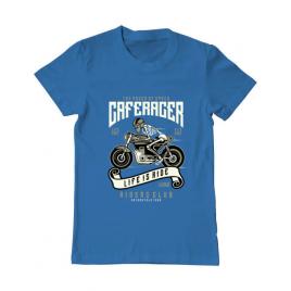 Tricou adler barbat speed of caferacer albastru azuriu