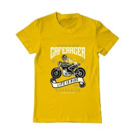 Tricou adler barbat speed of caferacer galben