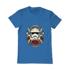 Tricou adler barbat sugar skull trooper albastru azuriu