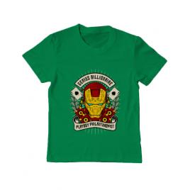 Tricou adler copil genius billionaire verde mediu