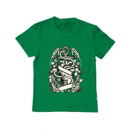 Tricou adler copil heart and anchor verde mediu